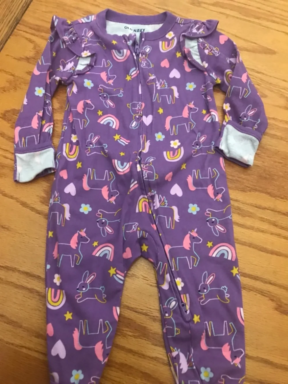 OLD NAVY 100% COTTON BABY GIRL SLEEPERS SIZE 6-9